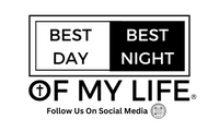 Thumbnail for graphic of a white and black sticker. sticker reads best day best night of my life with a cross in the O. follow us on social media and a qr code is at the bottom